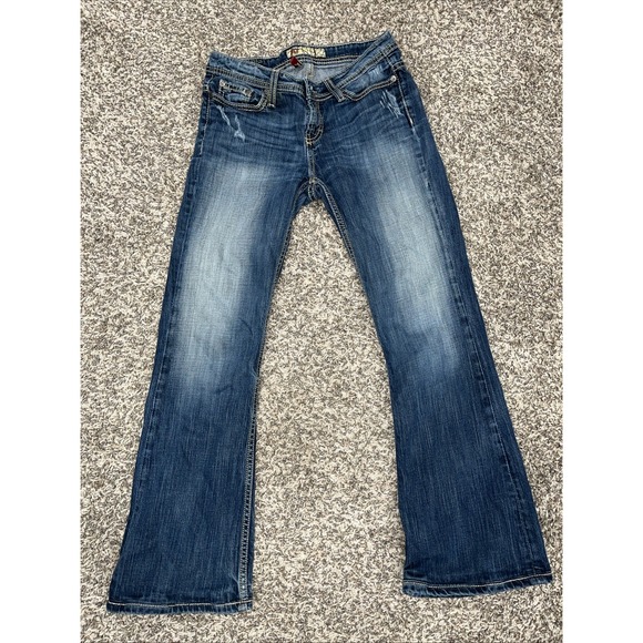 BKE Buckle Jeans Women Blue‎ Tia Mid Rise Slim Fit Bootcut Flap Pocket (1620) - Picture 1 of 8